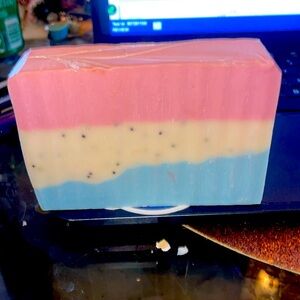 Spring Blossom Handmade Body Soap: Peppermint, Vanilla, Rose, Blueberries